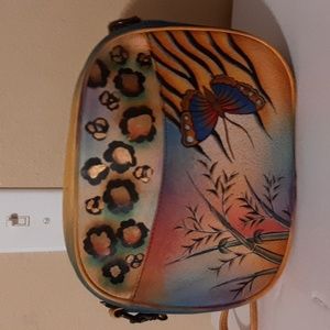 Anna By Anuschka Leather Hand Painted Crossbody